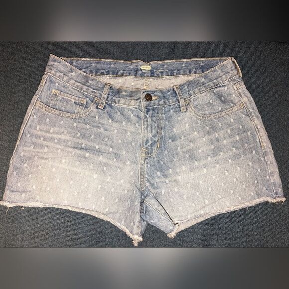 Old Navy light blue jean cut off shorts, size 6 - Picture 2 of 4
